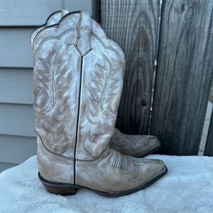 Vintage Alf Western Cowboy Boots Unisex Men's Size 6 Women's size 7 Leather